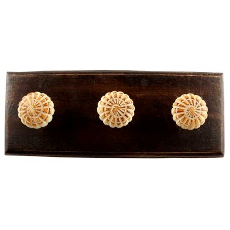 Mustard Bone  Knob Wooden Hook